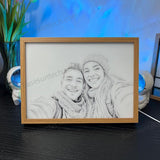 Personalisierter LED-Lichtmalerei-Fotorahmen – Individuelle Wandkunst
