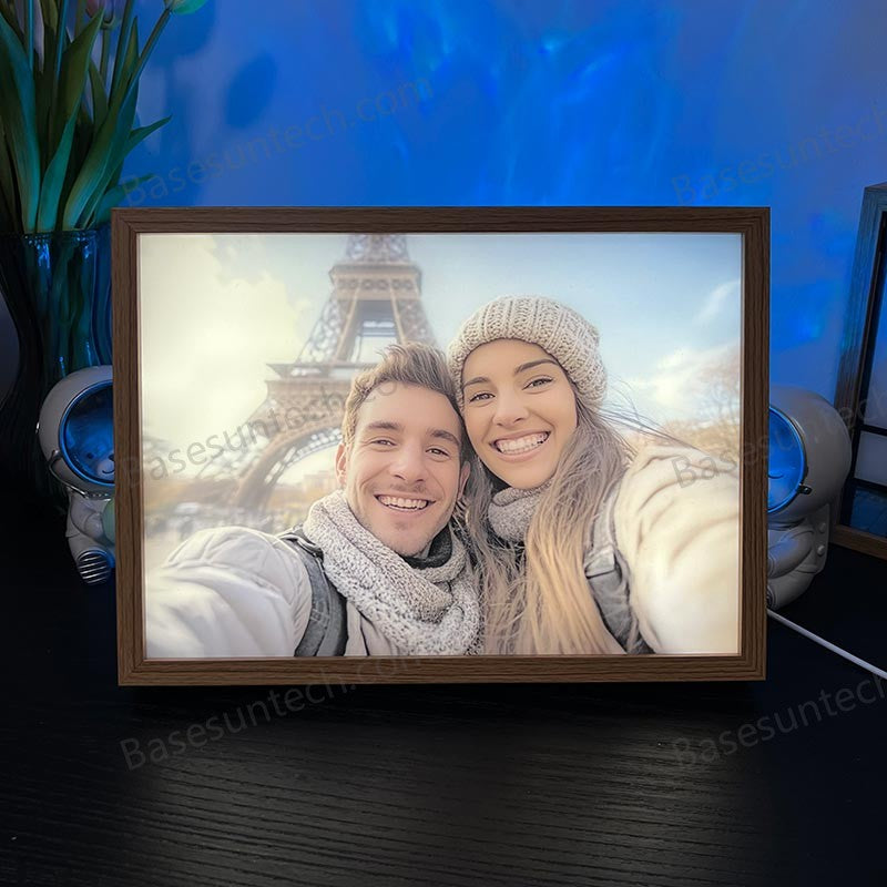 Personalisierter LED-Lichtmalerei-Fotorahmen – Individuelle Wandkunst
