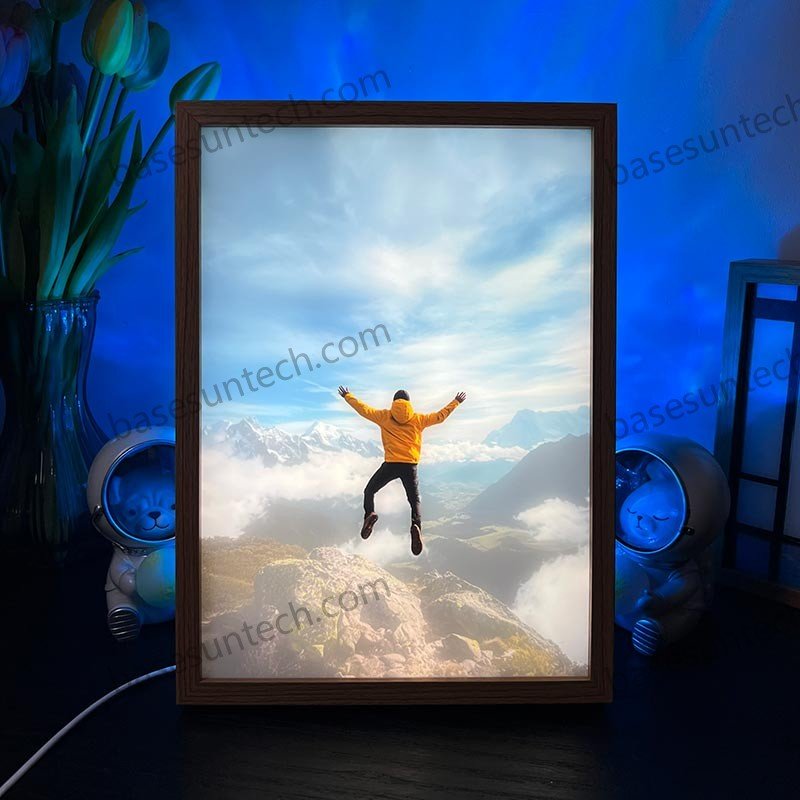 Personalisierter LED-Lichtmalerei-Fotorahmen – Individuelle Wandkunst